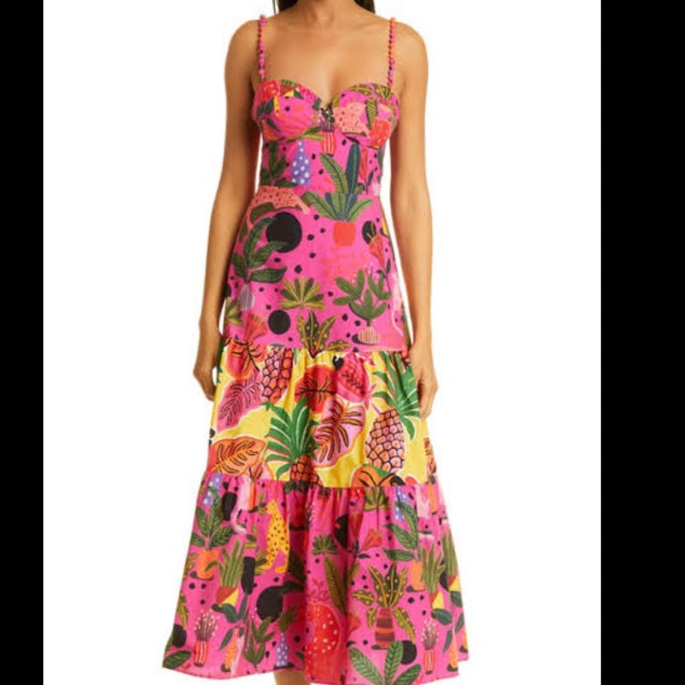 FARM Rio Pink Pop Leopards Mixed Dress